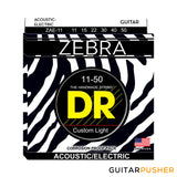 DR Zebra Nickel Plated Steel/Phosphor Bronze Acoustic-Electric Guitar Strings