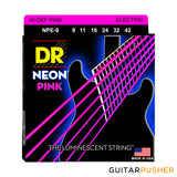 DR NPE-9 Hi-Def NEON Pink K3 Coated Light Electric Guitar Strings 9-42 (9 11 16 24 32 42)