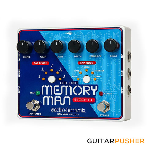 Electro-Harmonix Deluxe Memory Man 1100-TT Analog Delay Pedal w/ Tap Tempo