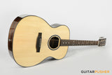 Elegee Katala Solid Sitka Spruce Top  OM Acoustic-Electric Guitar with Dual Pickup System