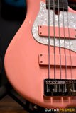 F BASS BN5 5-String Bass (Coral Pink Gloss) - Ash Body, Macassar Ebony Fingerboard