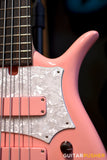 F BASS BN5 5-String Bass (Coral Pink Gloss) - Ash Body, Macassar Ebony Fingerboard