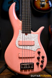 F BASS BN5 5-String Bass (Coral Pink Gloss) - Ash Body, Macassar Ebony Fingerboard