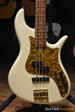 F BASS VF4-PJ P+J Bass (Olympic White) - Ash Body w/ Alder Wings, Pau Ferro Fingerboard, Gold Pearloid Pickguard w/ Aguilar Pickups, Active F Bass Preamp, & Gig Bag (850820)