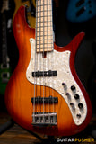 F BASS VF5-J 5-String Bass (Auburn Burst Gloss) - Ash Flat Top Body, Maple Fingerboard