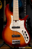 F BASS VF5-J 5-String Bass (Auburn Burst Gloss) - Ash Flat Top Body, Maple Fingerboard