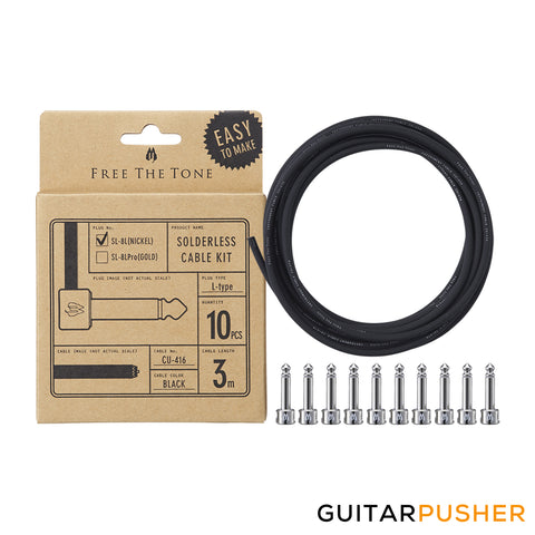 Free The Tone SLK-L-10 Solderless Cable Kit 10 plugs 10ft CU-416 cable