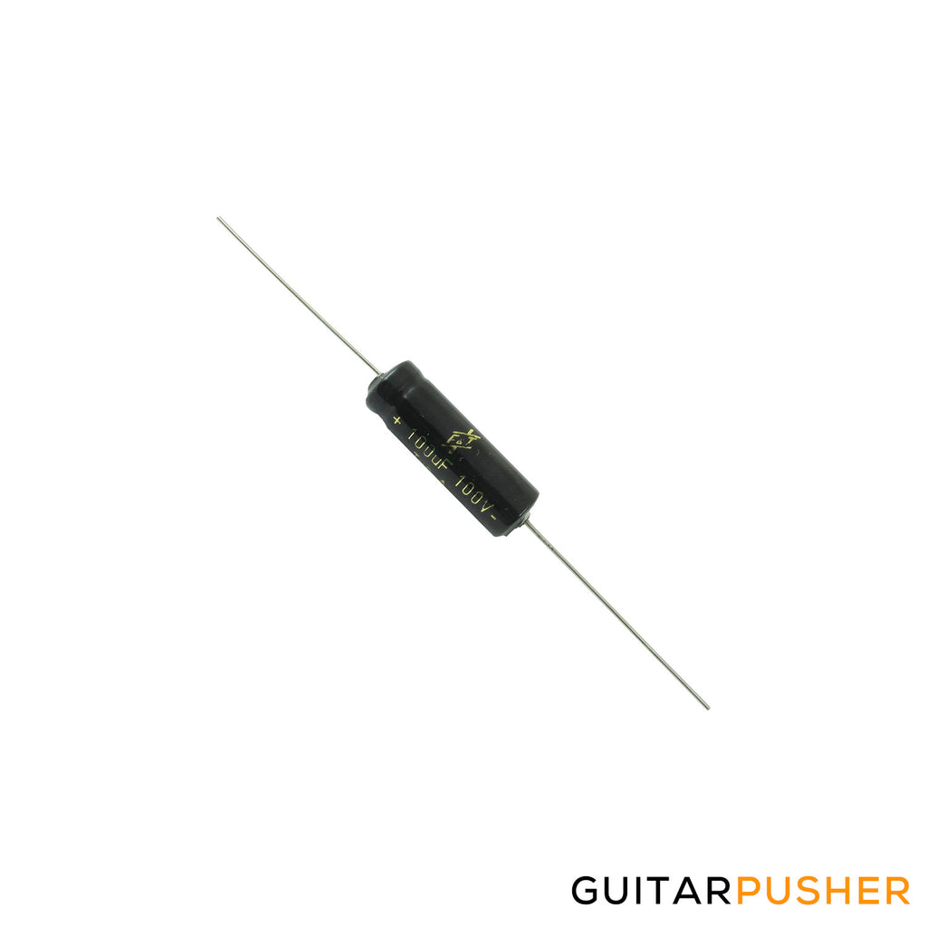 F&T Amplifier Electorlytic Capacitor 100V Type A 100uF GuitarPusher