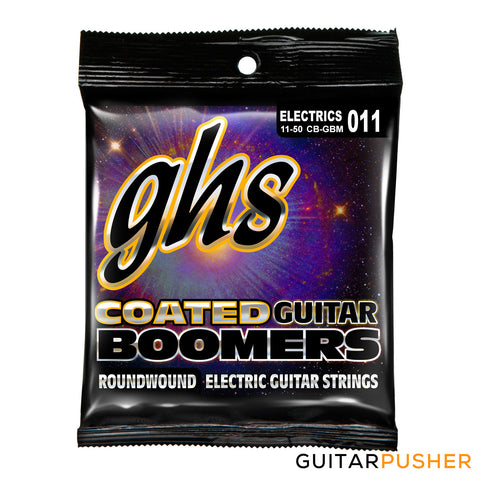 GHS Coated Boomers GBM Medium Electric Guitar Strings 11-50 (11 15 18 26 36 50)