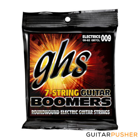 GHS Boomers GB7CL Custom Light 7-String Electric Guitar Strings 9-62 (09 11 16 26 32 44 62)