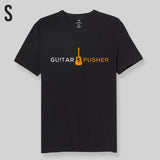 Guitar Pusher Modern Acoustic Logo T-Shirt - Black