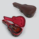 G-Craft HC-043 Premium Brown hard case for Acoustic Guitar - Dreadnought and Grand Auditorium - GuitarPusher