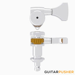 Hipshot Grip-Lock Open Guitar Locking Tuning Machine (Chrome) 1 pc.