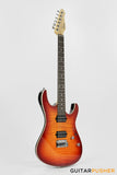 Leeky L-Series L15 HH S Style (Flamed Maple Top/Rosewood Fingerboard) - Fireburst