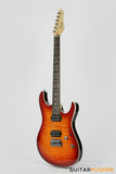 Leeky L-Series L15 HH S Style (Flamed Maple Top/Rosewood Fingerboard) - Fireburst