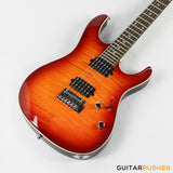Leeky L-Series L15 HH S Style (Flamed Maple Top/Rosewood Fingerboard) - Fireburst