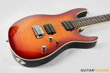 Leeky L-Series L15 HH S Style (Flamed Maple Top/Rosewood Fingerboard) - Fireburst