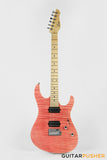 Leeky L-Series L25 HH S Style (Flamed Maple Top/Maple Fingerboard) - Pink