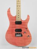 Leeky L-Series L25 HH S Style (Flamed Maple Top/Maple Fingerboard) - Pink