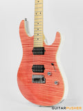 Leeky L-Series L25 HH S Style (Flamed Maple Top/Maple Fingerboard) - Pink