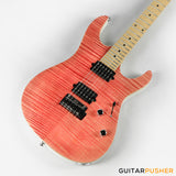 Leeky L-Series L25 HH S Style (Flamed Maple Top/Maple Fingerboard) - Pink