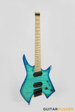 Leeky X-Series X15 Headless Electric Guitar - Blue Burst