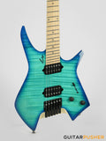 Leeky X-Series X15 Headless Electric Guitar - Blue Burst