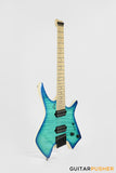 Leeky X-Series X15 Headless Electric Guitar - Blue Burst