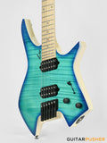 Leeky X-Series X15 Headless Electric Guitar - Blue Burst