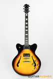 Tagima Blues 3500 Flamed Maple Top Semi-Hollow Electric Guitar - Vintage Sunburst