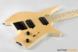 Leeky X-Series X15 Headless Electric Guitar - Natural