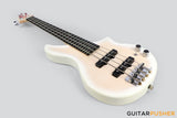 Tiny Boy Bass JB Type Series Flamed Maple Top 4-String JB Bass with Gigbag - Transwhite