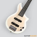 Tiny Boy Bass JB Type Series Flamed Maple Top 4-String JB Bass with Gigbag - Transwhite