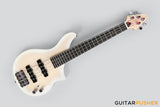 Tiny Boy Bass JB Type Series Flamed Maple Top 4-String JB Bass with Gigbag - Transwhite