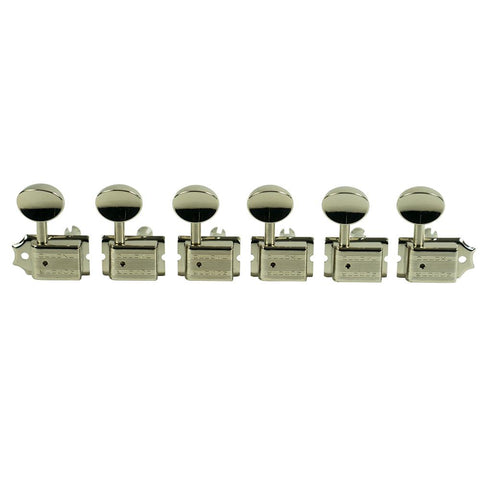 Kluson Traditional - 6 in line - Machine Head Tuner Nickel [KD-6B-NMDR] - GuitarPusher