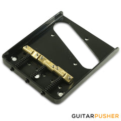 Kluson Hybrid Replacement Bridge For Fender American Standard Tele - Steel w/ Intonated Brass Saddle