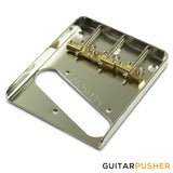 Kluson Hybrid Replacement Bridge For Fender American Standard Tele - Steel w/ Intonated Brass Saddle
