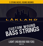 Lakland Custom Wound 5-String Nickel Light Bass Strings 40-128