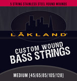 Lakland Custom Wound 5-String Stainless Steel Medium Bass Strings