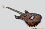 Leeky L-Series L25 S Style Electric Guitar (Flamed Maple Top/Rosewood Fingerboard) - Transblack