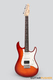 Leeky S Series S15 HSS S Style Electric Guitar (Flamed Maple Top/Rosewood Fingerboard) - Tobacco Sunburst