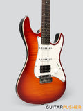 Leeky S Series S15 HSS S Style Electric Guitar (Flamed Maple Top/Rosewood Fingerboard) - Tobacco Sunburst