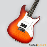 Leeky S Series S15 HSS S Style Electric Guitar (Flamed Maple Top/Rosewood Fingerboard) - Tobacco Sunburst