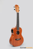 MeiTone M1-CE Concert All-Mahogany Ukulele w/ UK-T3 pickup