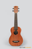 MeiTone M1-S Soprano All-Mahogany Ukulele - GuitarPusher