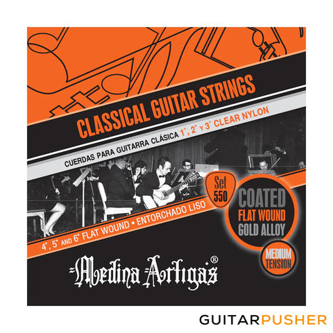 Medina Artigas 550 Cuerdas Flat Wound gold Alloy Classical Guitar String - Medium Tension