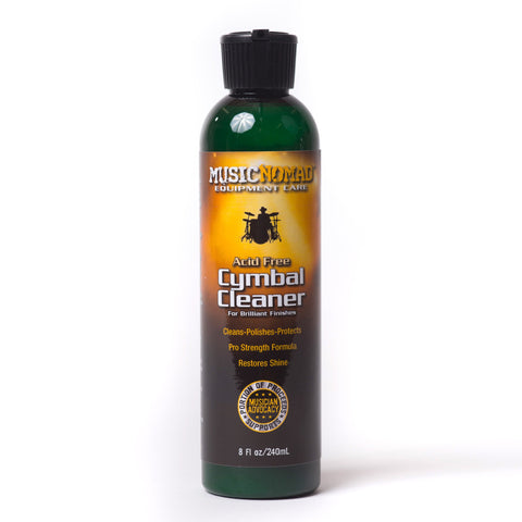 Music Nomad Cymbal Cleaner - Acid Free Cleaner, Polisher, Protectant for Brilliant Finishes (8 oz.) MN111 - GuitarPusher