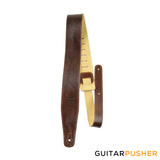 Perri's Leather Africa Collection 2.5" Top Grain Italian Leather Guitar Strap w/ Super Soft Suede Backing
