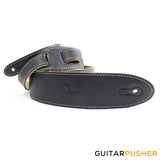 Perri's Leather Italian Leathers 2" Deluxe Soft Italian Garment Leather Guitar Strap w/ Super Soft Suede Backing & White Stitching