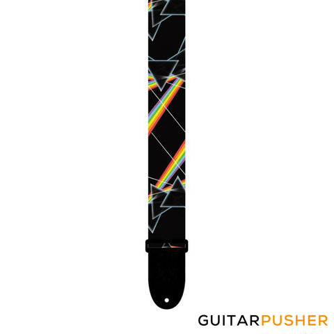 Perri's Leather Official Pink Floyd 2" Polyester Guitar Strap (Dark Side of the Moon All Over Prisms)